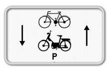 Panneau G2000 - M17 - Les cyclistes et les cyclomoteurs sont autorisés dans les deux sens