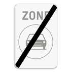 Verkeersbord SB250 ZC5/ - einde