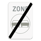 Verkeersbord SB250 ZC35/ - Einde