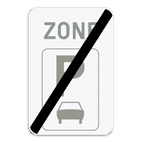 Verkeersbord SB250 ZE9a/ - Einde