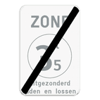 Verkeersbord SB250 ZC21T/ - Einde