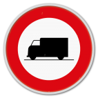 Panneau G2000 - C23 - Accès interdit aux conducteurs de véhicules destinés ou utilisés au transport de choses
