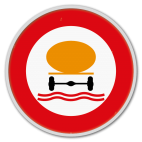 Panneau G2000 - C24c - Accès interdit aux conducteurs de véhicules transportant les marchandises dangereuses de nature à polluer les eaux