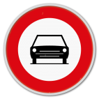 Panneau G2000 - C5 - Accès interdit aux conducteurs de véhicules à moteur