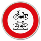 Panneau G2000 - C9 - C11 - Accès interdit aux conducteurs de cyclomoteurs et de bicyclettes