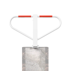 Antiparkeerbeugel - verzinkt of wit - neerklapbaar - cilinderslot