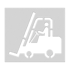 Wegmarkering spuitmal PVC (5mm) - Sjabloon heftruck