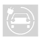 Wegmarkering spuitmal PVC (5mm) - Sjabloon oplaadpunt elektrische auto