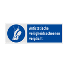 Gebodsbord Antistatische veiligheidsschoenen verplicht