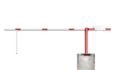 Slagboom handbediend staal - RAL3020 - afsluitbaar - met contragewicht en pendelpaal