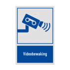 Bord Videobewaking met pictogram en tekst