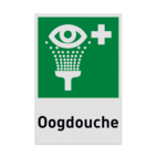 Reddingsbord met pictogram en tekst Oogdouche