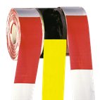 Ruban de balisage jaune et noir ou rouge et blanc - 500 mètres