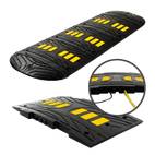 Ralentisseur en caoutchouc 5-10km/h – 70mm hauteur – jaune/noir