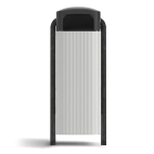 R2 duurzame afvalbak - 70 liter - Zilver aluminium