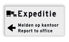 Routebord expeditie met eigen tekst en pijl