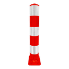 Flexpost BB21 rood wit - Flexibele zuil Ø160x1000mm - reflecterend klasse 3