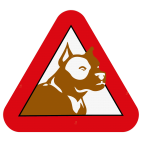 Reflecterende sticker, magneet of bord - Pitbull