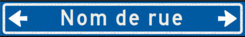 Panneau directionnel 1000mm de large, 1 ligne (150mm de haut)