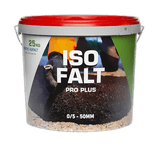 IsoFalt Pro Plus 0/5 asphalte froid 25kg - Réparations d'asphalte jusqu'à 50mm de profondeur