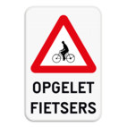 Informatiebord - A25 Opgelet fietsers