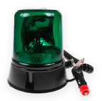Groene zwaailamp 12-24V - met krulsnoer en magneetvoet