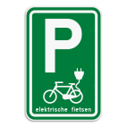 Parkeerbord Elektrische fietsen