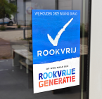 Raamsticker INGANG Rookvrije Generatie - formaat A5 - set 5 stuks