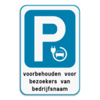 Parkeerbord - Elektrisch opladen voorbehouden