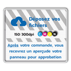 Panneau d'information 1300x1100 réfléchissant avec votre propre impression