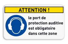 Panneau de sécurité - Protection auditive obligatoire