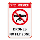 Panneau d'interdiction - Drones no fly zone