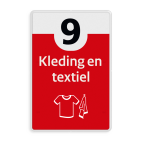 Informatiebord afval recycling - kleding en textiel - reflecterend