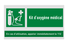 Panneau de sauvetage - E028 - Kit d’oxygène médical