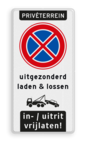 Bord E2 + uitgezonderd Laden/Lossen + inrit/uitrit vrijlaten