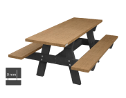 Table pique-nique avec plateau fermé - Bicolore - Modèle Oslo Mensa