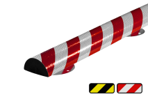 Stootbeschermer PU-schuim reflecterend Ø70mm type C+ - lengte 1 meter - schroefbaar