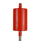 Topteken bakboord cilinder rood - 200x300mm excl. bevestiging