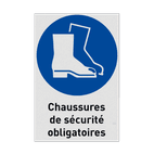 Autocollant ou panneau - M008 - Chaussures de sécurité obligatoires