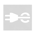 Wegmarkering spuitmal PVC (5mm) - Sjabloon laadstekker elektrische voertuigen