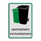 Informatiebord voor Opstelplaats vuilcontainers