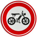 Verkeersbord - Verboden voor fatbikes