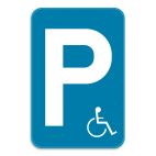 Panneau SB250 - E9a - Stationnement réservé aux véhicules utilisés par des personnes handicapées