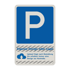 Parkschilder - Parkplatz mit Firmenlogo