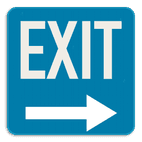 Informatiebord - EXIT met pijl