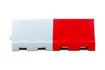 Kunststof barrier rood/wit - 1200x400x800mm