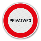 Verbotsschild Privatweg durchgang verboten - reflektierend