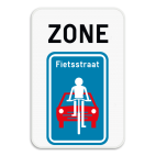 Verkeersbord SB250 ZONE F111 - Fietsstraat