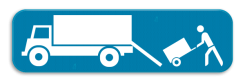 Verkeersbord SB250 G type IV - Enkel laden & lossen