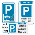 Parkeerborden toegelaten